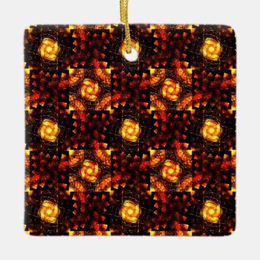 Gouden moderne boho elegante abstracte kunstpatroo keramisch ornament (Voorkant)