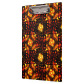 Gouden Moderne Boho Elegante Abstracte Kunstpatroo Klembord (Links)