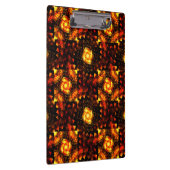 Gouden Moderne Boho Elegante Abstracte Kunstpatroo Klembord (Rechts)