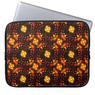 Gouden moderne boho elegante abstracte kunstpatroo laptop sleeve
