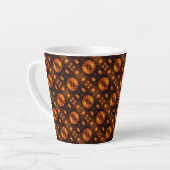 Gouden moderne boho elegante abstracte kunstpatroo latte mok (Linkerhoek)