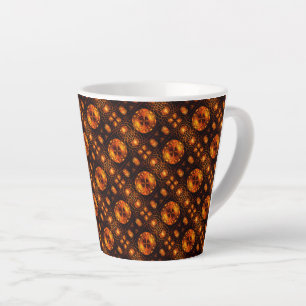 Gouden moderne boho elegante abstracte kunstpatroo latte mok