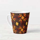 Gouden moderne boho elegante abstracte kunstpatroo latte mok (Linkerhoek)