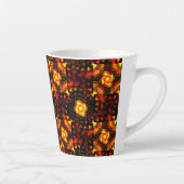 Gouden moderne boho elegante abstracte kunstpatroo latte mok (Rechts)