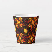 Gouden moderne boho elegante abstracte kunstpatroo latte mok (Voorkant)