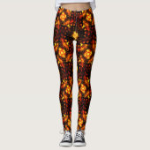 Gouden moderne boho elegante abstracte kunstpatroo leggings (Voorkant)