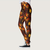 Gouden moderne boho elegante abstracte kunstpatroo leggings (Links)