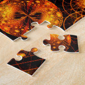 Gouden moderne boho elegante abstracte kunstpatroo legpuzzel (Zijkant)