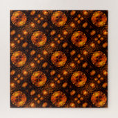 Gouden moderne boho elegante abstracte kunstpatroo legpuzzel (Horizontaal)