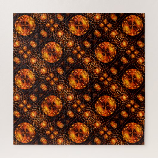 Gouden moderne boho elegante abstracte kunstpatroo legpuzzel (Verticaal)