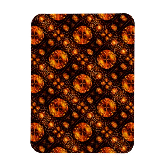 Gouden moderne boho elegante abstracte kunstpatroo magneet (Verticaal)