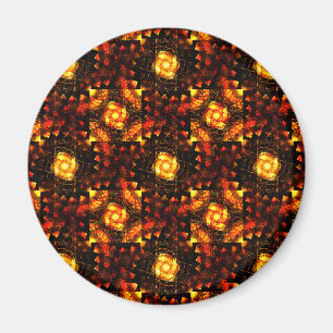 Gouden moderne boho elegante abstracte kunstpatroo magneet