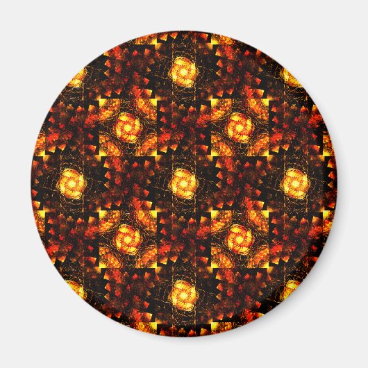 Gouden moderne boho elegante abstracte kunstpatroo magneet (Voorkant)
