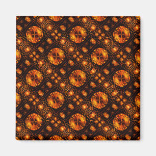 Gouden Moderne Boho Elegante Abstracte Kunstpatroo Magneet