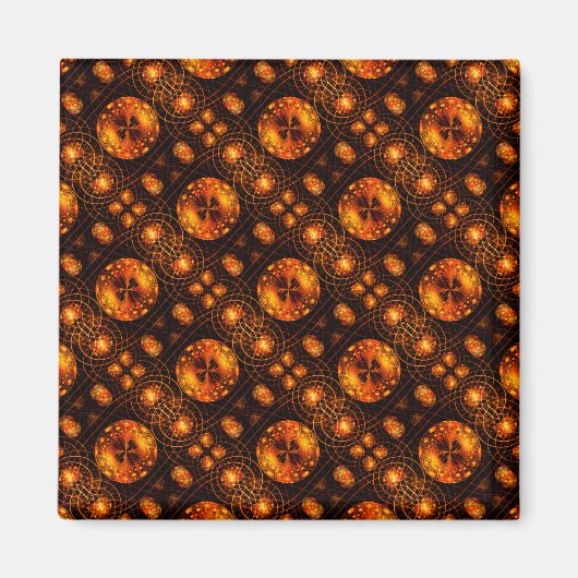 Gouden Moderne Boho Elegante Abstracte Kunstpatroo Magneet (Voorkant)