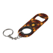 Gouden moderne boho elegante abstracte kunstpatroo mini flessenopener (Voorkant Gekanteld)