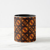 Gouden Moderne Boho Elegante Abstracte Kunstpatroo Mok (Midden)