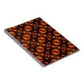Gouden moderne boho elegante abstracte kunstpatroo notitieboek (Rechterzijde)
