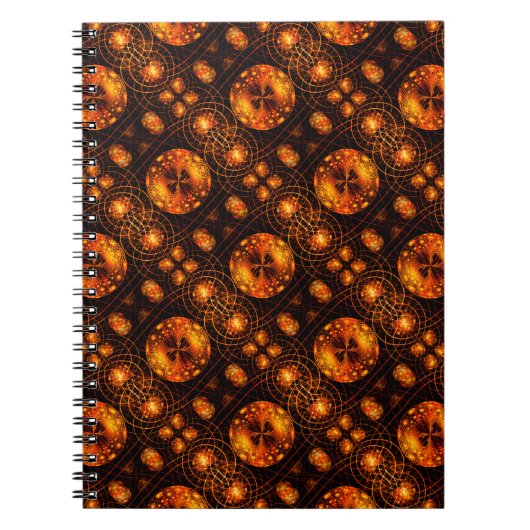 Gouden moderne boho elegante abstracte kunstpatroo notitieboek (Voorkant)