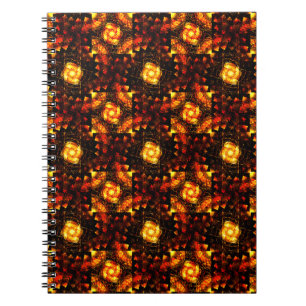 Gouden moderne boho elegante abstracte kunstpatroo notitieboek