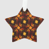 Gouden Moderne Boho Elegante Abstracte Kunstpatroo Ornament (achterkant)