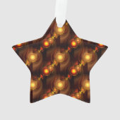 Gouden Moderne Boho Elegante Abstracte Kunstpatroo Ornament (achterkant)