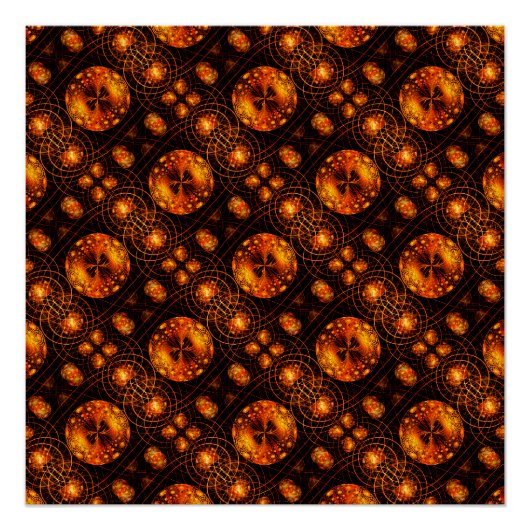 Gouden moderne boho elegante abstracte kunstpatroo perfect poster (Voorkant)