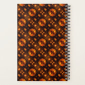 Gouden moderne boho elegante abstracte kunstpatroo planner (Achterkant)