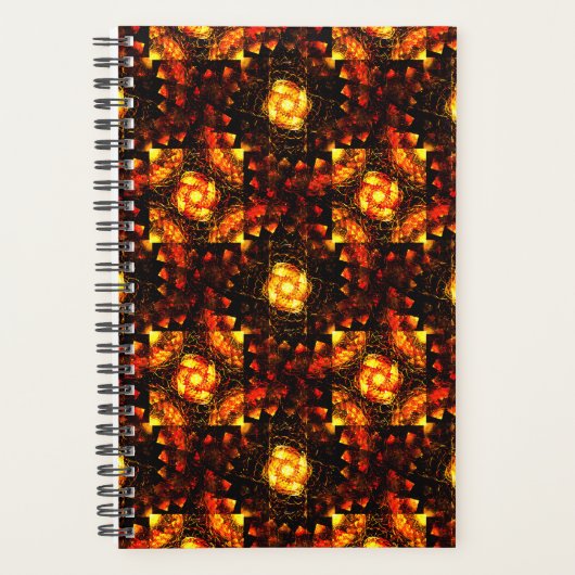 Gouden Moderne Boho Elegante Abstracte Kunstpatroo Planner (Voorkant)