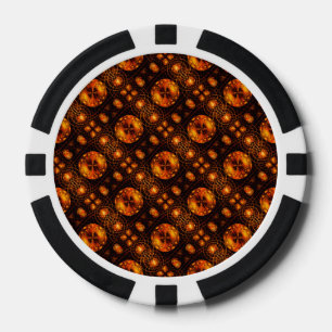 Gouden moderne boho elegante abstracte kunstpatroo poker chips
