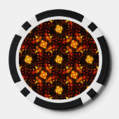 Gouden moderne boho elegante abstracte kunstpatroo poker chips (Achterkant)
