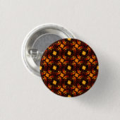 Gouden moderne boho elegante abstracte kunstpatroo ronde button 3,2 cm (Voorkant /achterkant)