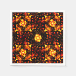 Gouden Moderne Boho Elegante Abstracte Kunstpatroo Servet
