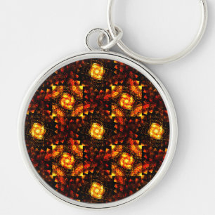 Gouden moderne boho elegante abstracte kunstpatroo sleutelhanger