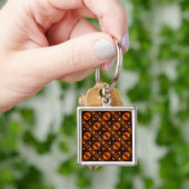 Gouden moderne boho elegante abstracte kunstpatroo sleutelhanger (Hand)
