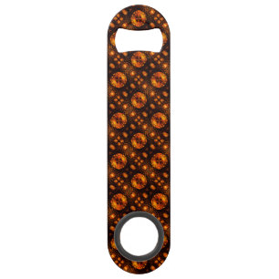 Gouden Moderne Boho Elegante Abstracte Kunstpatroo Speed Flessenopener