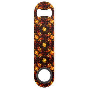 Gouden moderne boho elegante abstracte kunstpatroo speed flessenopener