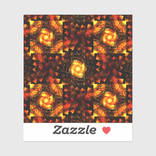 Gouden moderne boho elegante abstracte kunstpatroo sticker (Vel)
