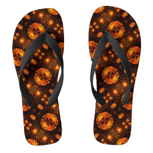 Gouden moderne boho elegante abstracte kunstpatroo teenslippers