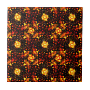 Gouden Moderne Boho Elegante Abstracte Kunstpatroo Tegeltje