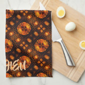 Gouden moderne boho elegante abstracte kunstpatroo theedoek (Quarter Fold)