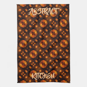 Gouden moderne boho elegante abstracte kunstpatroo theedoek