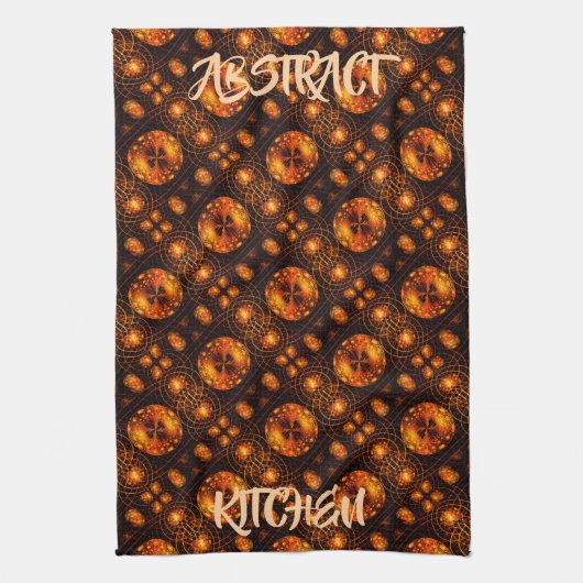 Gouden moderne boho elegante abstracte kunstpatroo theedoek (Verticaal)