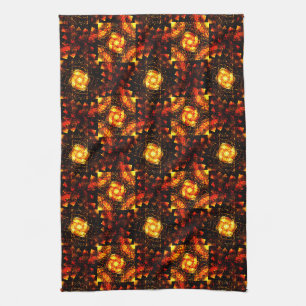 Gouden moderne boho elegante abstracte kunstpatroo theedoek