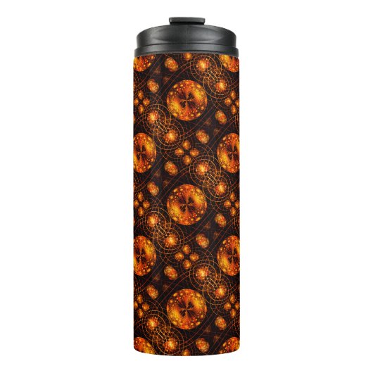 Gouden moderne boho elegante abstracte kunstpatroo thermosbeker (Voorkant)