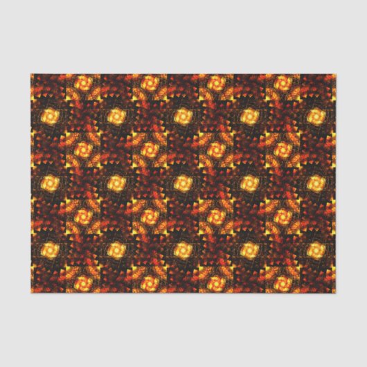 Gouden moderne boho elegante abstracte kunstpatroo tissuepapier (Voorkant)