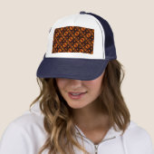 Gouden moderne boho elegante abstracte kunstpatroo trucker pet (In situ)