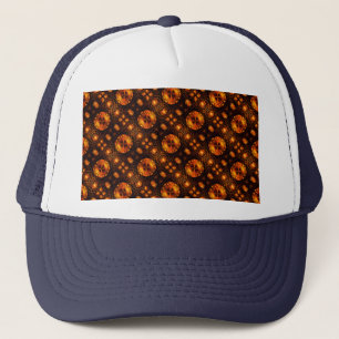 Gouden moderne boho elegante abstracte kunstpatroo trucker pet