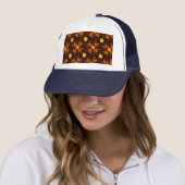 Gouden moderne boho elegante abstracte kunstpatroo trucker pet (In situ)