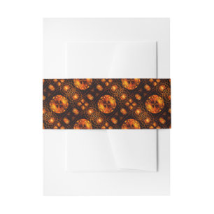 Gouden moderne boho elegante abstracte kunstpatroo uitnodigingen wikkel